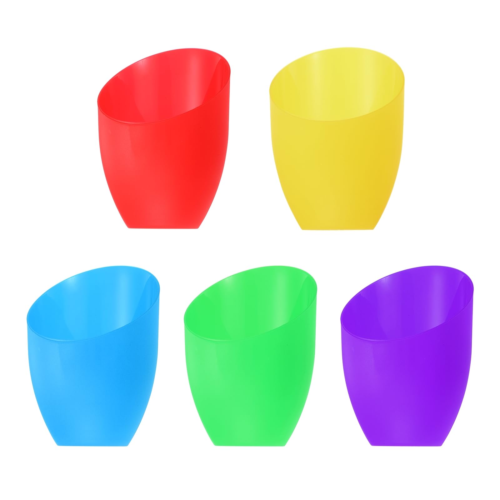 PATIKIL 5.3" High 4.3" Diameter 1.7" Fitter Plastic Lampshade, 5 Pack Plastic Lamp Shade Replacement Bulb Light Cover for LED Floor Lamp Table Lamp 5 Color