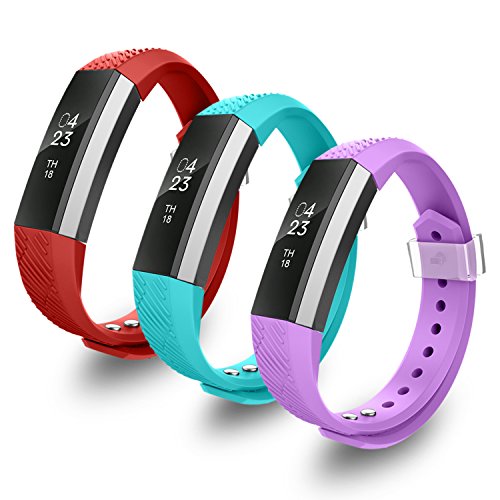 Fitbit Alta Bands,Greeninsync Fitbit Alta Accessory Replacement Band Large for Fitbit Alta Wristbands Available in 18 Colors with Metal Clasp and Ultrathin Fastener (3pack)