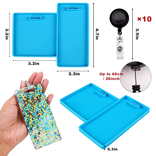 Resin Molds Silicone ID Card Holder, Epoxy Casting Mold for ID Badge