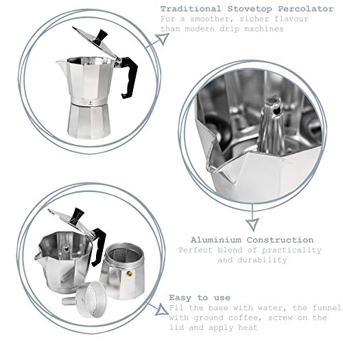 Espressokocher für den Herd - italienischer Stil - für 6 Tassen Klassisches Design – Bild 3