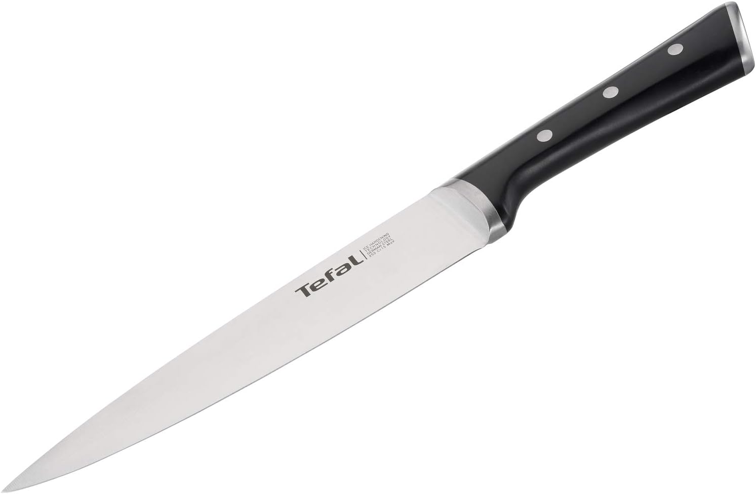 Tefal Ice Force K23207 Fleisch- und Schinkenmesser | 20cm | Handschutz | Edelstahl | Schwarz