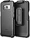 Galaxy S8 Leather Belt Clip Case w/Holster - Artura Collection by Encased (Samsung S8) (Jet Black)