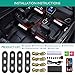 Car Lights Interior, 4 Pack New Version USB Car LED Lights, 7 Colors Music Car Interior Lights Under Dash Lighting Kit Starry Star Neon Lights with Sound Active Function and Remote Control, DC 5V