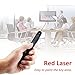 Zoweetek Rechargeable Wireless Presenter PowerPoint Remote Clicker with Red Laser Pointer and Volume Control