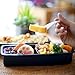 Stackable Black Bento Box with Utensils - Microwave, Dishwasher, Freezer Safe, BPA Free FDA Approved, Black 750ml Capacity Japanese Style