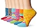 K. Bell Socks Women's 6 Pair Pack Fun Novelty Low Cut No Show Socks, Wide Mouth Animal (Assorted), Shoe Size: 4-10