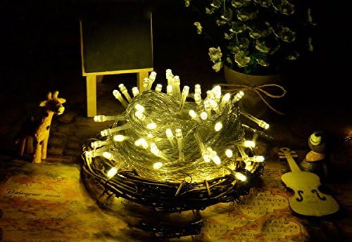 SUNYANG String Lights 66ft 200 LED 8 Modes, Waterproof Decorative Lights for Bedroom,Patio,Garden,Gate,Yard,Parties,Wedding,Lawn,Landscape,Wedding,Christmas.Color Warm White