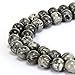 BRCbeads Gorgeous Natural Map Jasper Gemstone Smooth Round Loose Beads 6mm Approxi 15.5 inch 58pcs 1 Strand per Bag for Jewelry Making
