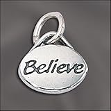 Charm - Believe Message Charm .925 Sterling Silver