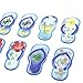 Hawaii Magnets for Fridge Flip Flop Decor Refrigerator Whiteboard Lockers Home Office 10 PCS (Blue Flip Flops)