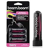 Aromatherapy Nasal Inhaler (3 Pack) by BoomBoom | Boosts Focus + Enhances Breathing | Provides Fresh Cooling Sensation | Made with Essential Oils + Menthol (Berry)
