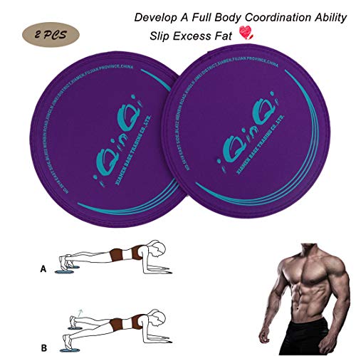 iQinQi-Exercise-Glider-Discs-Exercise-Core-Sliders-for-Working-Out-Dual-Sided-Sliding-Discs-Use-on-Hardwood-Floors-Workout-Discs-Abdominal-Total-Body-Gym-Exercise-Equipment-for-Home-Travel
