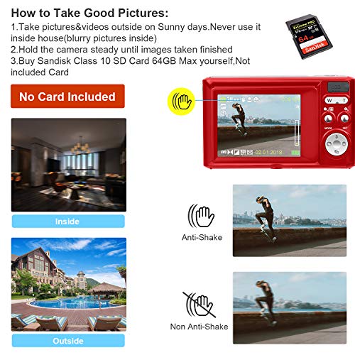 HD Mini Digital Cameras for Kids,Point and Shoot Digital Cameras