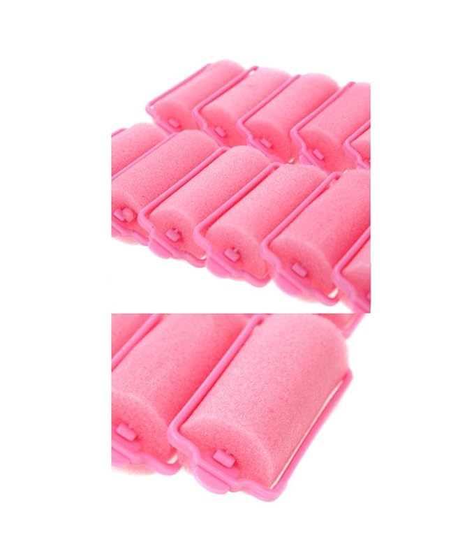 Pink Foam Sponge Hair Rollers (Large 16pc) Beauty