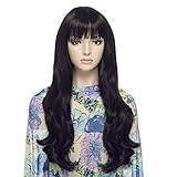 YOPO Halloween Wig Long Wavy Curly Hair Wigs for Women Synthetic Cosplay Costume Party Wig, Full Wig, 28'' Hair Wigs with Bangs, Heat Resistant, Daily Use, Free Cap & Hair Pins