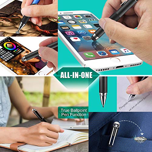 Diamond Stylus Pen, 4-in-1 Universal Touch Screen Stylus Multifunction Writing Instruments Penyeah P2 - Black