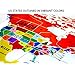 Deluxe Scratch Off World Map - Colorful Travel Poster with Global Countries and US States. Track and Share Your Adventures. Includes Bonus Precision Pen, Scratcher and E-Book - Perfect for Travelers