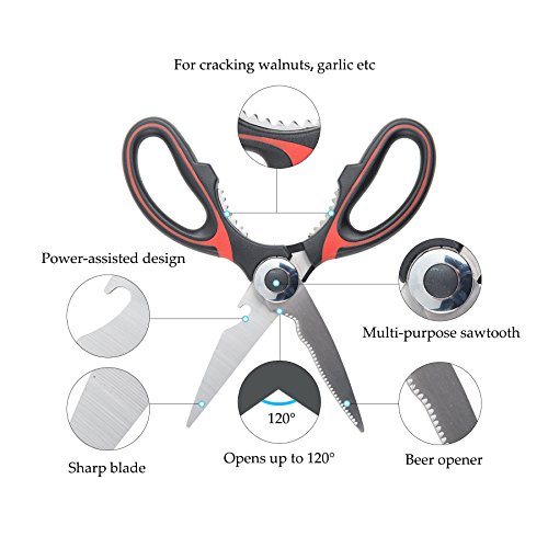 image for CO-Z Heavy Duty Kitchen Shears Multi-Purpose Utility Scissors for Chic