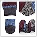 Santwo Colorful Stripe Warm Wool Blend Knited Hold-up Boot Crew Socks Leg Warmer 1-5 Pairs Size - US 6.5-10.5 (model 2-5 Pack)