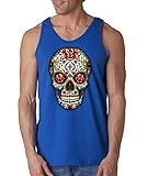 Shop4Ever Sugar Skull Roses Men's Tank Top Day of Dead Tank Tops