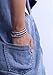 KELITCH Crystal Jade Beads Bracelets 3 Wrap Bracelets Bangle Crystal Bracelets