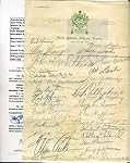1941 ST LOUIS BROWNS SIGNED BY 31 TEAM SHEET JSA CERTED FULL LETTER