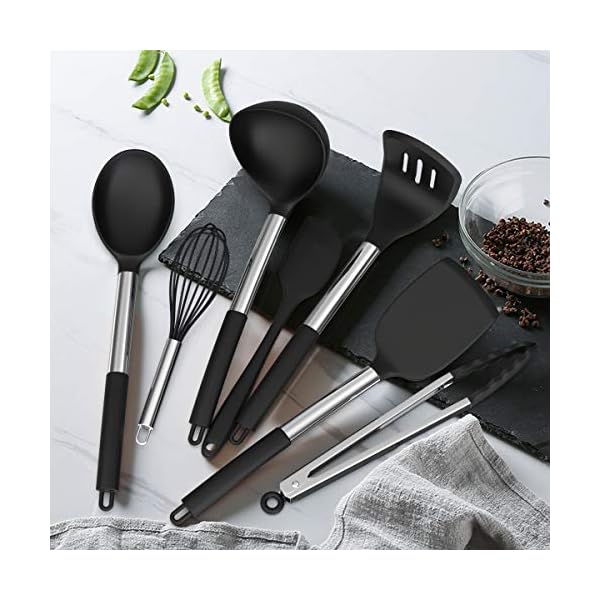 Fungun 27 Pcs Combination Kitchen Utensil Set, Silicone Cooking Utensils Set with Stainless Steel Handle - Kitchen…