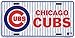 Cubs Classic Metal Auto Tag Embossed