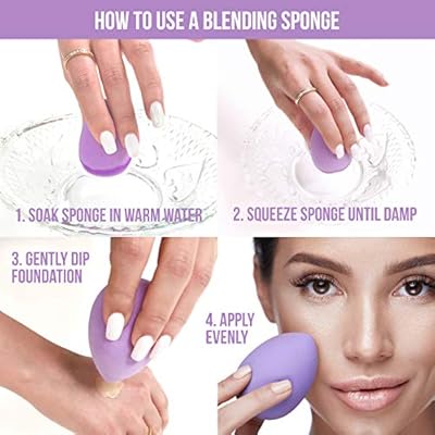 Amazon Com Beautyfrizz Makeup Sponge Blender Beauty Blender Sponge For Radiant Finish Complexion Sponge Egg Shaped Makeup Sponge For Seamless Coverage Makeup Applicators To Blend Buff Contour With Ease Beauty