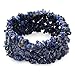 NOVICA Lapis Lazuli Indigo Blue Gemstone Beaded Stretch Bracelet, 6.25
