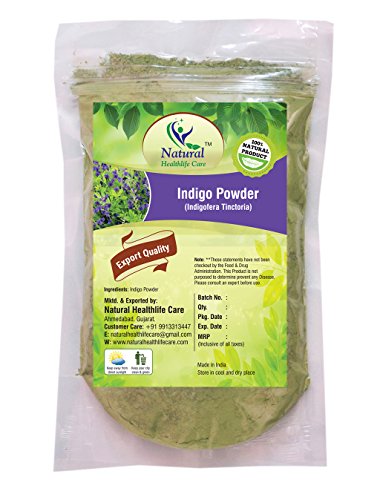Natural Healthlife Care 100% Natural Indigo Powder (Indigofera Tinctoria) (227g/(1/2 lb)/8 ounces)