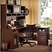 Bush Cabot 60" L-Shaped Computer Desk with Hutch in Harvest Cherry