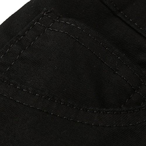 iYYVV Mens Stretchy Slim Fit Denim Pants Casual Long Straight Trousers Skinny Jeans Black