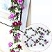 Meiliy 2 Pcs 8.2 FT Fake Rose Vine Flowers Plants Artificial Flower Home Hotel Office Wedding Party Garden Craft Art Decor, Purple