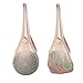 2 Pack Washable Cotton Mesh String Organic Organizer Shopping Handbag, Long Handle Net Tote