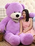 VERCART 4 Foot 47 inch Purple Giant Huge Cuddly Stuffed Animals Plush Teddy Bear Toy Doll
