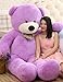 VERCART 4 Foot 47 inch Purple Giant Huge Cuddly Stuffed Animals Plush Teddy Bear Toy Doll
