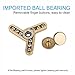 Tri-Fidget Hand Finger Spinner Metal Toy Time Killer for ADD, ADHD, Anxiety, and Autism Adult Children (Golden)