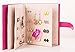NFASHIONSO Jewelry Travel Organizer-Litte Book Design PU Leather Jewelry Earing Storage,Pink