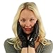 Ladies Winter 3M Thinsulate Soft Genuine Leather Wrist Snap Gloves Black Large