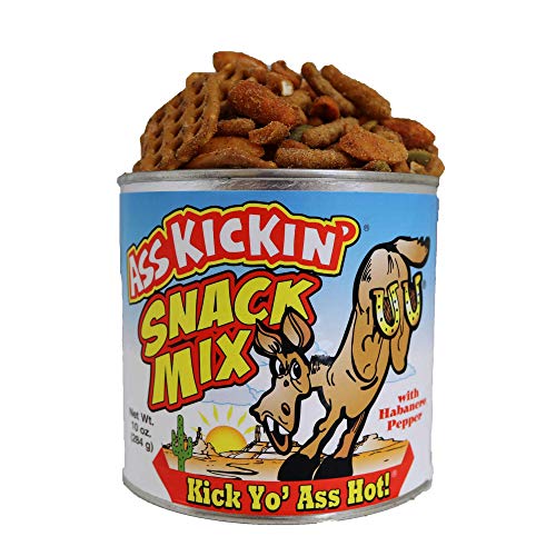 ASS KICKIN' Habanero Pepper Spicy Hot Peanut Snack Mix - 12oz - Hot Peanuts, Cashews, Rice Crackers, Sesame Sticks and Pretzels - Ultimate Spicy Gourmet Gift Peanuts - Try if you dare! - Thumbnail 7