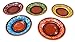 Cactus Canyon Ceramics Spanish Terracotta 5-Piece Small Tapa Plate Set, Multicolor