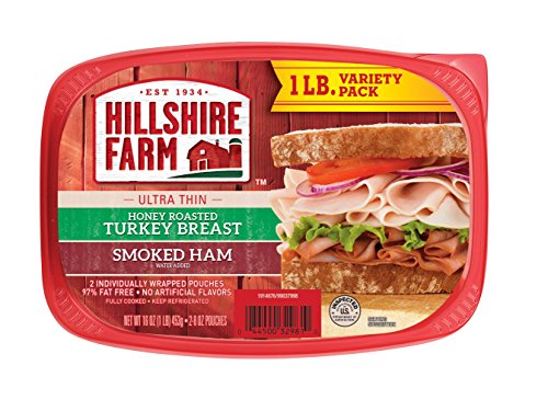 Hillshire Farm Ultra Thin Sliced Lunchmeat, Honey Roasted Turkey Breast & Smoked Ham, 16 Oz