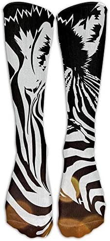 Zebra Black And White Unisex Casual Long Socks Stockings Crazy Pattern Cotton Socks For Men Women