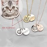 Pet Memorial Jewelry Custom Pet Necklace Animal Lover Dog Cat Lover Gift for Her Personalized Gift Necklace Dog Mom - CN-AP