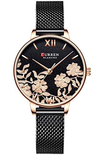 ساعة تونير ساعات نسائية أزياء راقية زهرة الهاتفي ساعة السيدات فستان كوارتز ساعات معصم مع فرقة من الستانلس ستيل