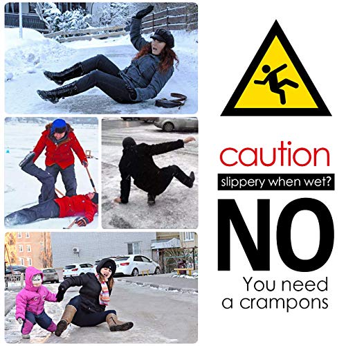 Wirezoll Ice Cleats, Stainless Steel Traction Cleats, Portable Walk Spikes Crampons for Walking, Jogging, Hiking, Mountaineering Ice Snow Grips - Thumbnail 5