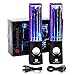 SoundSOUL Water Dancing Speakers Light Show Water Fountain Speakers LED Speakers (3.5mm Audio Plug, 4 Colored LED Lights, Portable Speakers) - Black