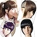 Lady Clip-on False Bang Neat Fringe Hairpiece Hair Extensions Headwear Pp01 (black)
