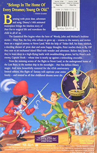 Peter Pan (45th Anniversary VHS) - Image 2